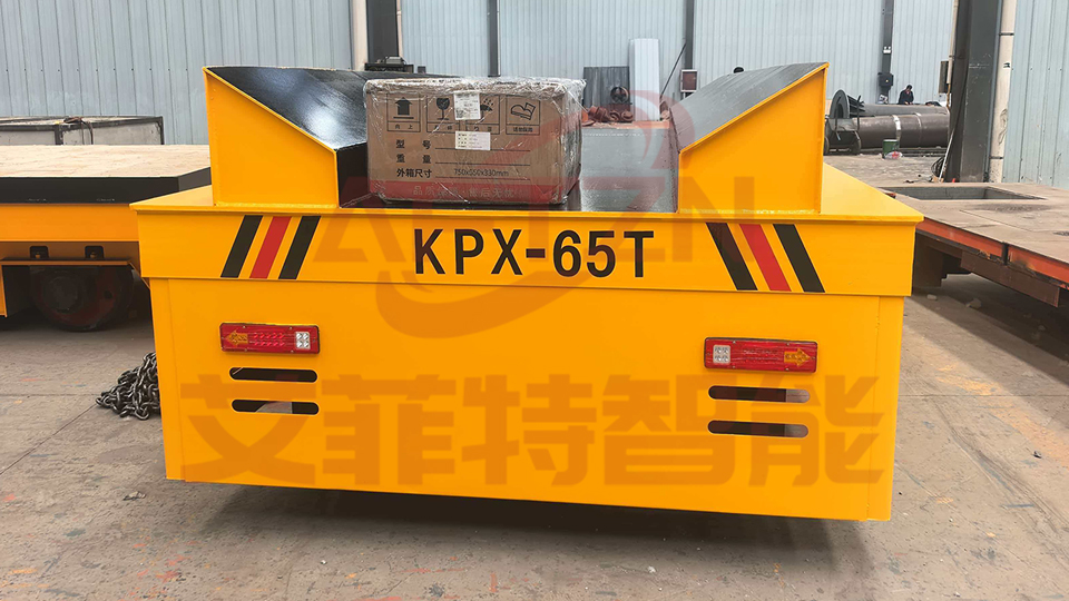 载重63吨V型台面无轨钢卷搬运平车
